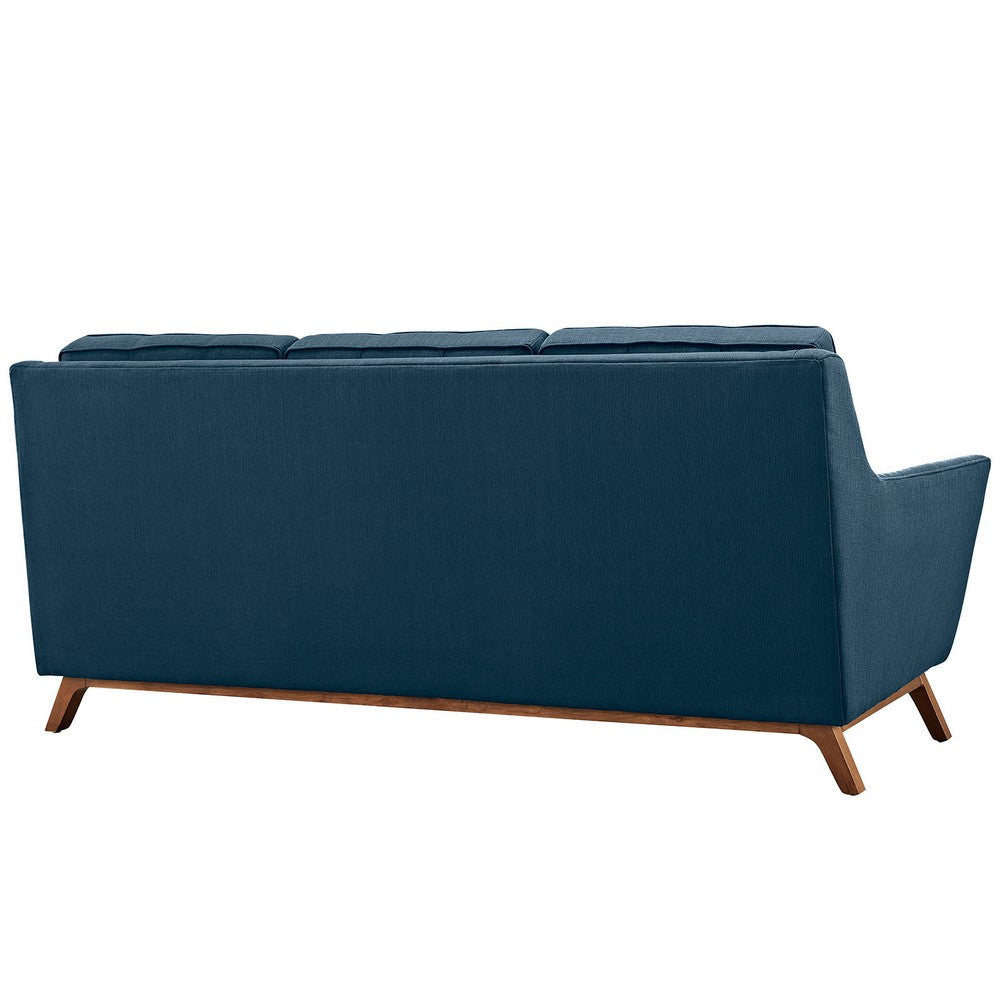 Modway Beguile Mid-Century Modern Sofa Upholstered Fabric with Sofa and Armchair in Azure MDY-EEI-2433-AZU-SET