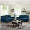 Modway Beguile Mid-Century Modern Sofa Upholstered Fabric With Sofa and Loveseat In Azure MDY-EEI-2434-AZU-SET