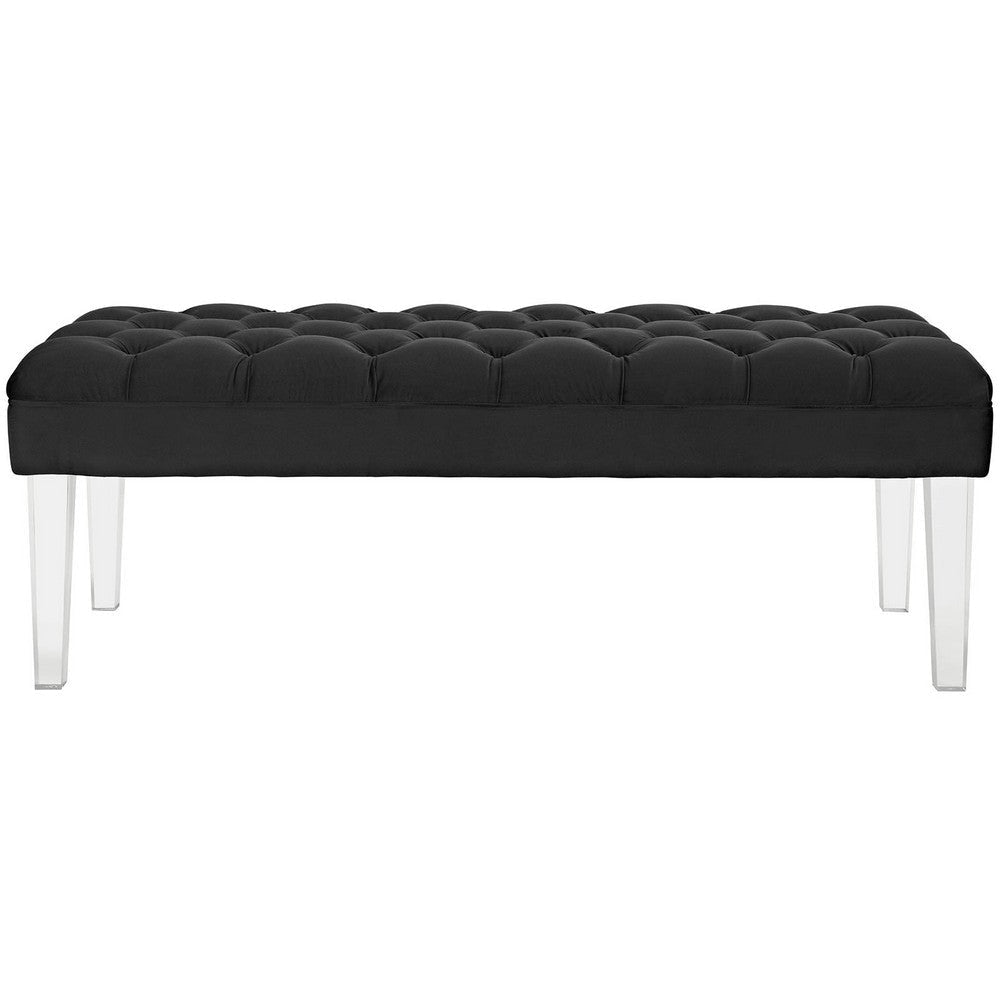 Valet Velvet Bench Black - No Shipping Charges MDY-EEI-2460-BLK