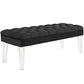 Valet Velvet Bench, Black - No Shipping Charges