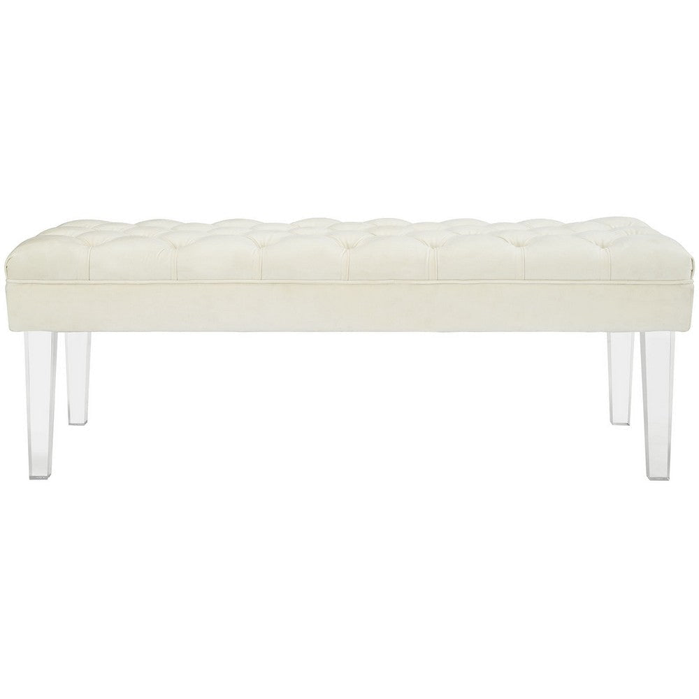 Valet Velvet Bench Ivory - No Shipping Charges MDY-EEI-2460-IVO