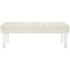 Valet Velvet Bench Ivory - No Shipping Charges MDY-EEI-2460-IVO