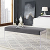 Roam Velvet Bench, Gray