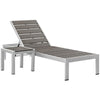 Shore 2 Piece Outdoor Patio Aluminum Set Silver Gray Size: 76’Lx25’Wx12’H - No Shipping Charges MDY-EEI-2465-SLV-GRY-SET