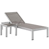 Shore 2 Piece Outdoor Patio Aluminum Set, Silver Gray - No Shipping Charges