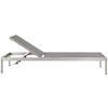 Shore 2 Piece Outdoor Patio Aluminum Set Silver Gray - No Shipping Charges MDY-EEI-2470-SLV-GRY-SET