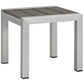 Shore 2 Piece Outdoor Patio Aluminum Set Silver Gray - No Shipping Charges MDY-EEI-2470-SLV-GRY-SET