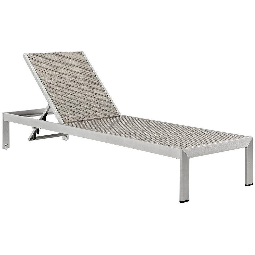 Shore 2 Piece Outdoor Patio Set Silver Gray - No Shipping Charges MDY-EEI-2475-SLV-GRY-SET