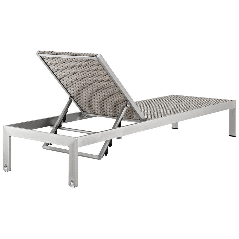 Shore 2 Piece Outdoor Patio Set Silver Gray - No Shipping Charges MDY-EEI-2475-SLV-GRY-SET