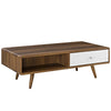 Transmit Coffee Table, Walnut White - No Shipping Charges