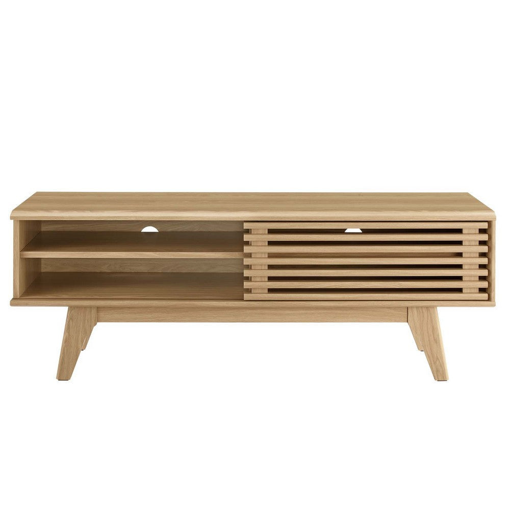 Modway Render Mid-Century Modern Low Profile 48 Inch TV Stand in Oak 48’’ MDY-EEI-2539-OAK