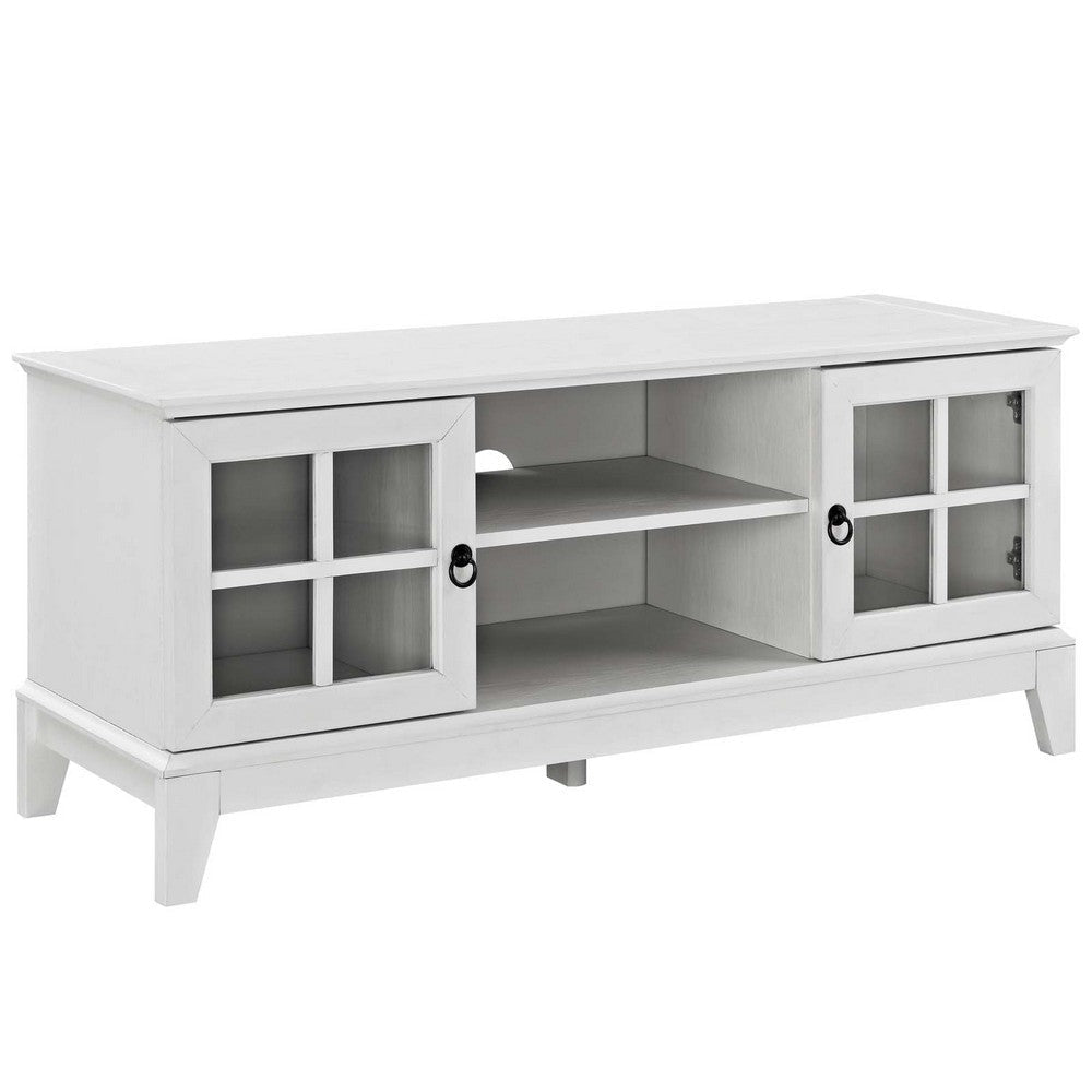 Modway Isle Coastal Contemporary 47 Inch TV Stand in White