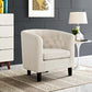 Modway Prospect Upholstered Fabric Contemporary Modern Accent Arm Chair in Beige