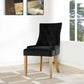 Modway Pose Tufted Performance Velvet Upholstered Dining Chair with Nailhead Trim in Black