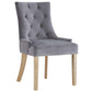 Pose Upholstered Fabric Dining Chair In Gray - No Shipping Charges