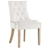 Pose Upholstered Fabric Dining Chair In Ivory - No Shipping Charges