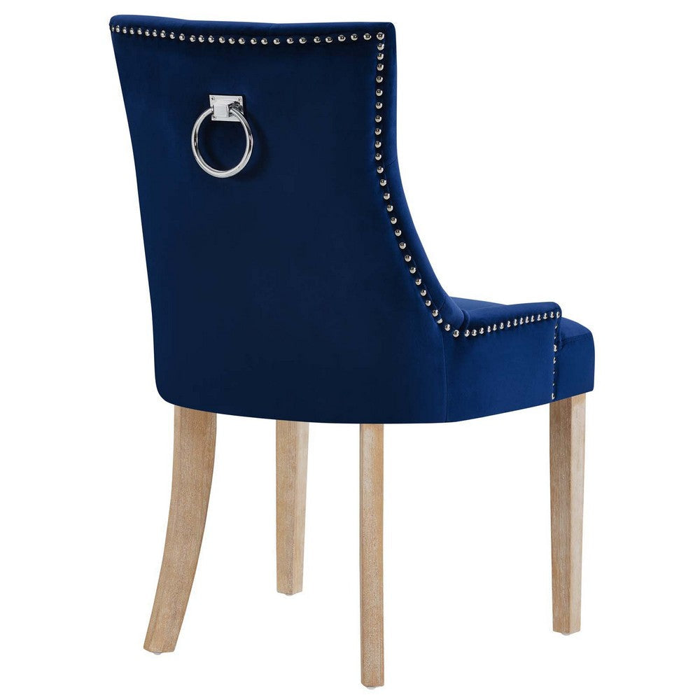 Pose Upholstered Fabric Dining Chair In Navy Blue - No Shipping Charges MDY-EEI-2577-NAV