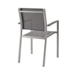 Shore Dining Chair Outdoor Patio Aluminum Set of 2 - No Shipping Charges MDY-EEI-2586-SLV-GRY-SET