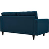 Modway Empress Mid-Century Modern Upholstered Fabric Left-Facing Loveseat In Azure MDY-EEI-2589-AZU