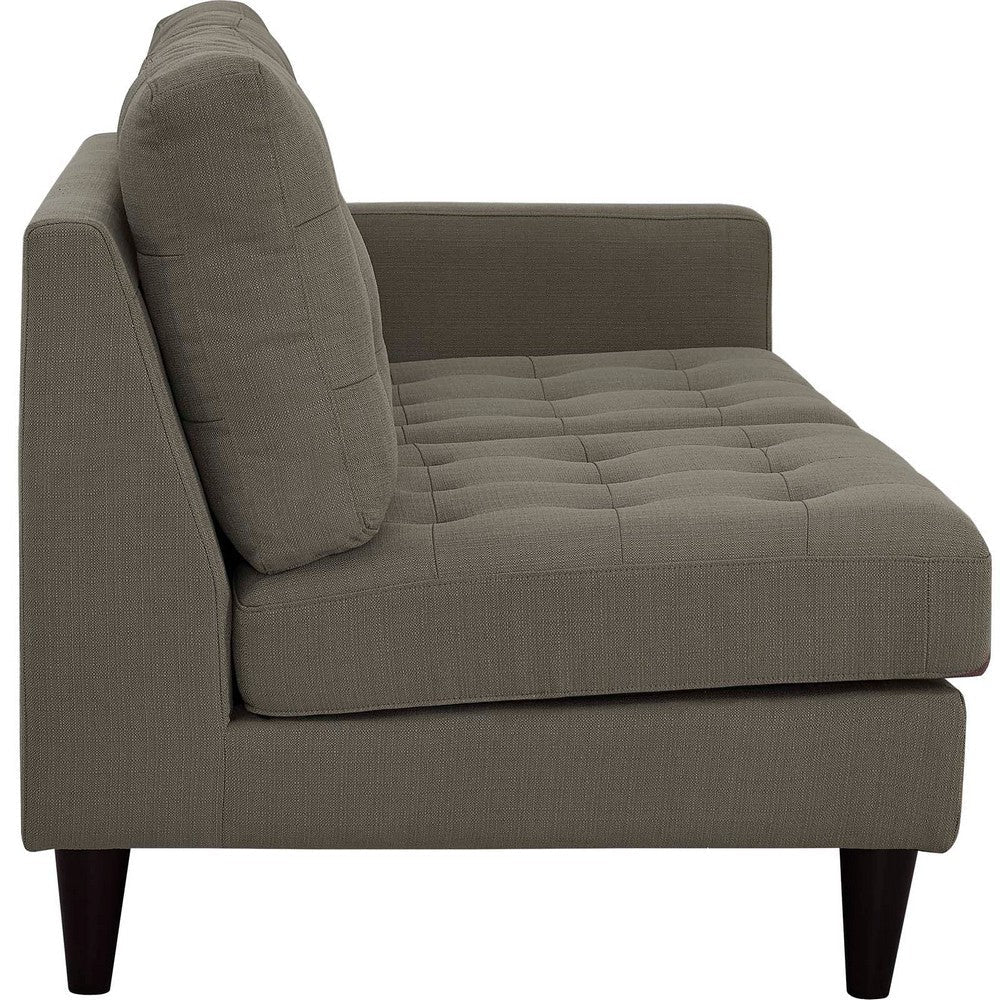 Modway Empress Mid-Century Modern Upholstered Fabric Corner Sofa In Oatmeal MDY-EEI-2595-AZU