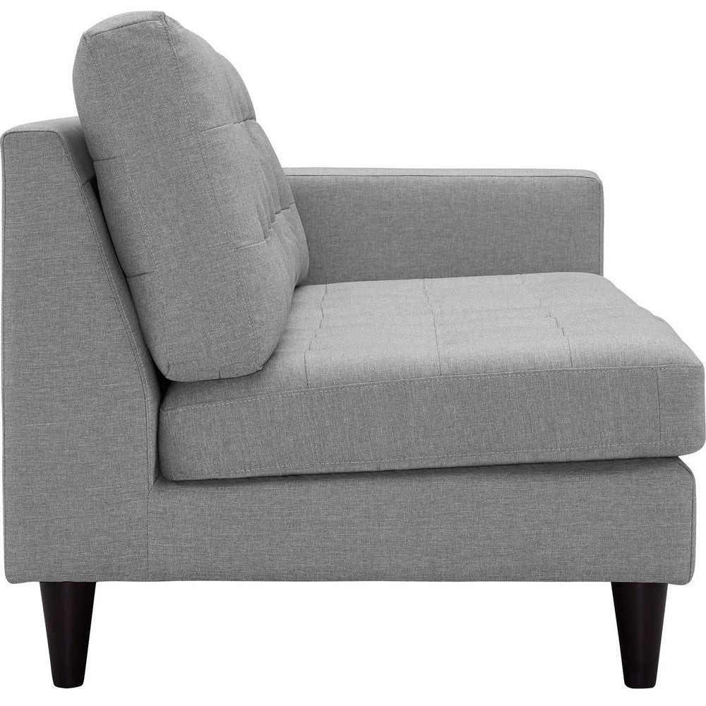 Modway Empress Mid-Century Modern Upholstered Fabric Corner Sofa In Oatmeal MDY-EEI-2595-AZU