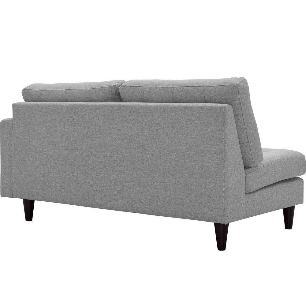 Modway Empress Mid-Century Modern Upholstered Fabric Corner Sofa In Oatmeal MDY-EEI-2595-AZU