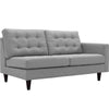 Modway Empress Mid-Century Modern Upholstered Fabric Corner Sofa In Oatmeal MDY-EEI-2595-AZU