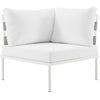 Harmony Outdoor Patio Aluminum Corner Sofa White White - No Shipping Charges MDY-EEI-2601-WHI-WHI