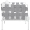 Harmony Outdoor Patio Aluminum Armchair White White - No Shipping Charges MDY-EEI-2602-WHI-WHI