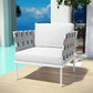 Modway Harmony Outdoor Patio Aluminum, Armchair, White Beige