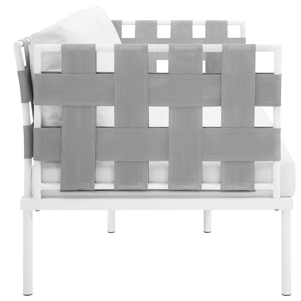 Harmony Outdoor Patio Aluminum Loveseat White White - No Shipping Charges MDY-EEI-2603-WHI-WHI