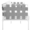 Harmony Outdoor Patio Aluminum Loveseat White White - No Shipping Charges MDY-EEI-2603-WHI-WHI