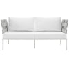 Harmony Outdoor Patio Aluminum Loveseat White White - No Shipping Charges MDY-EEI-2603-WHI-WHI