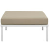 Harmony Outdoor Patio Aluminum Ottoman White Beige - No Shipping Charges MDY-EEI-2609-WHI-BEI