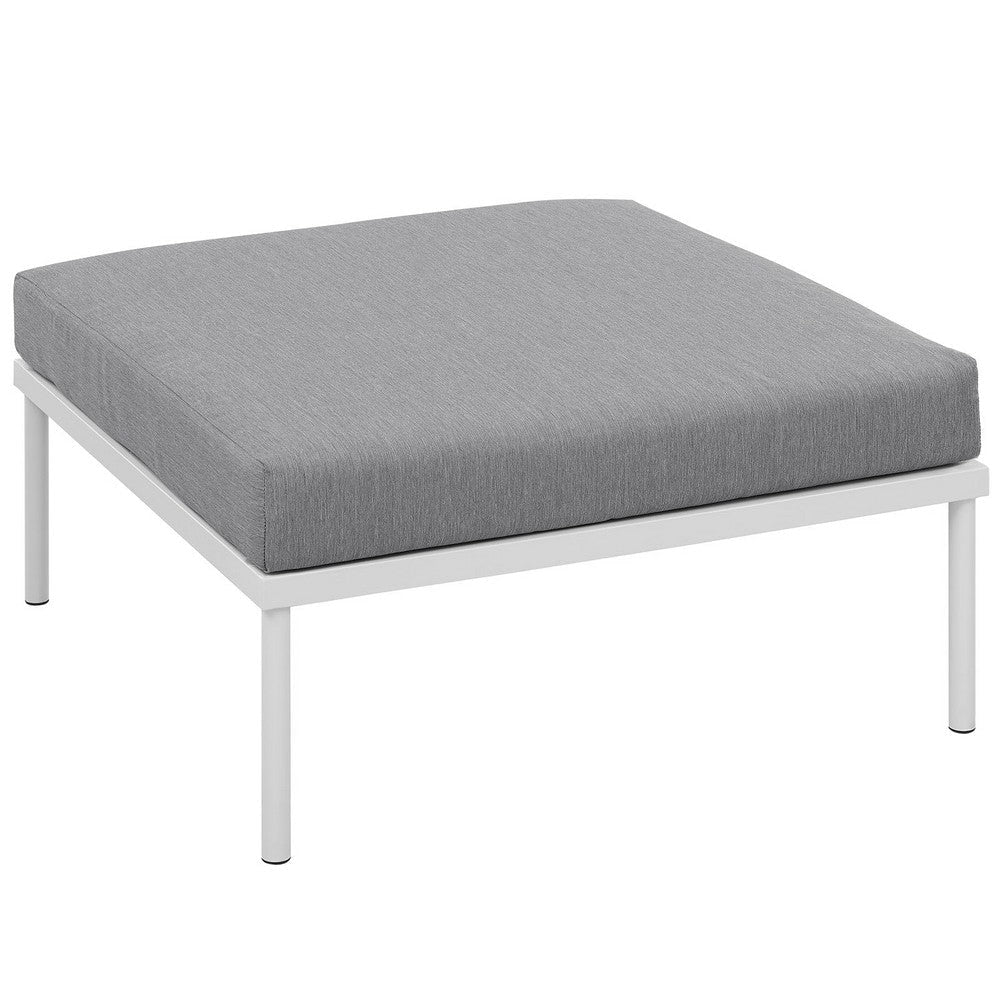 Harmony Outdoor Patio Aluminum Ottoman - No Shipping Charges MDY-EEI-2609-WHI-GRY