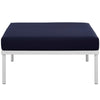 Harmony Outdoor Patio Aluminum Ottoman White Navy - No Shipping Charges MDY-EEI-2609-WHI-NAV