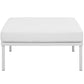 Modway Harmony Aluminum Outdoor Patio Ottoman with Cushion in White White MDY-EEI-2609-WHI-WHI