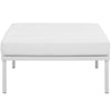 Modway Harmony Aluminum Outdoor Patio Ottoman with Cushion in White White MDY-EEI-2609-WHI-WHI