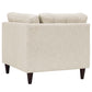 Modway Empress Upholstered Fabric Corner Sofa Beige MDY-EEI-2610-BEI