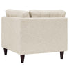 Modway Empress Upholstered Fabric Corner Sofa Beige MDY-EEI-2610-BEI