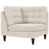 Modway Empress Upholstered Fabric Corner Sofa Beige