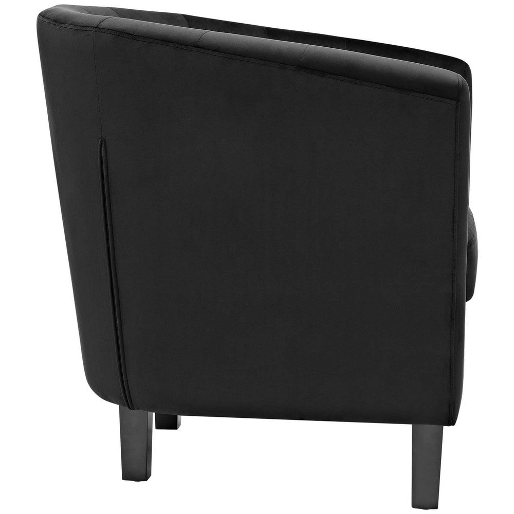 Prospect Velvet Armchair Black - No Shipping Charges MDY-EEI-2613-BLK