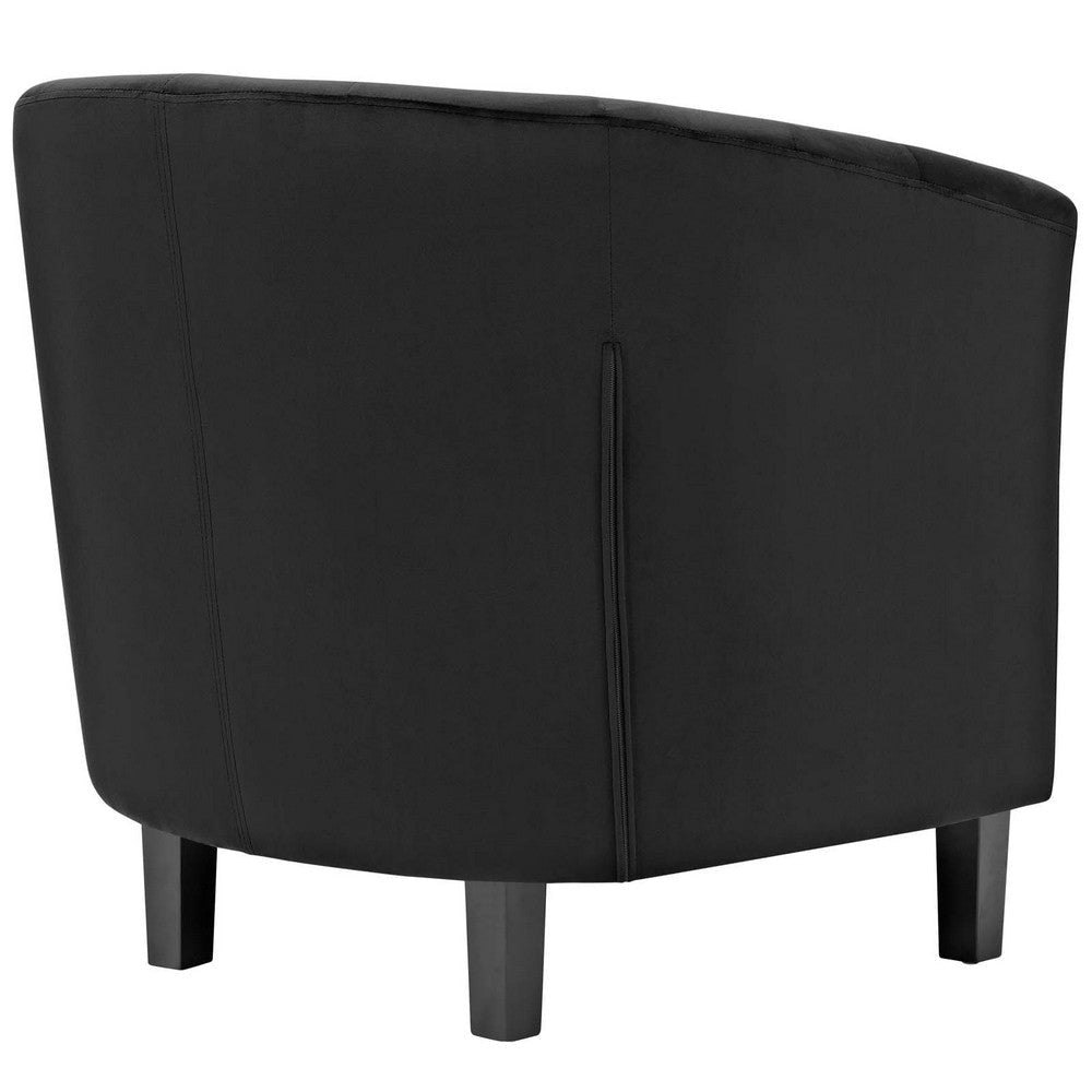 Prospect Velvet Armchair Black - No Shipping Charges MDY-EEI-2613-BLK