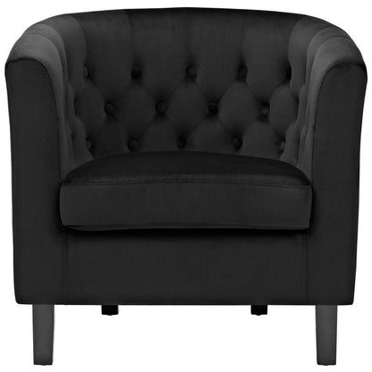 Prospect Velvet Armchair Black - No Shipping Charges MDY-EEI-2613-BLK