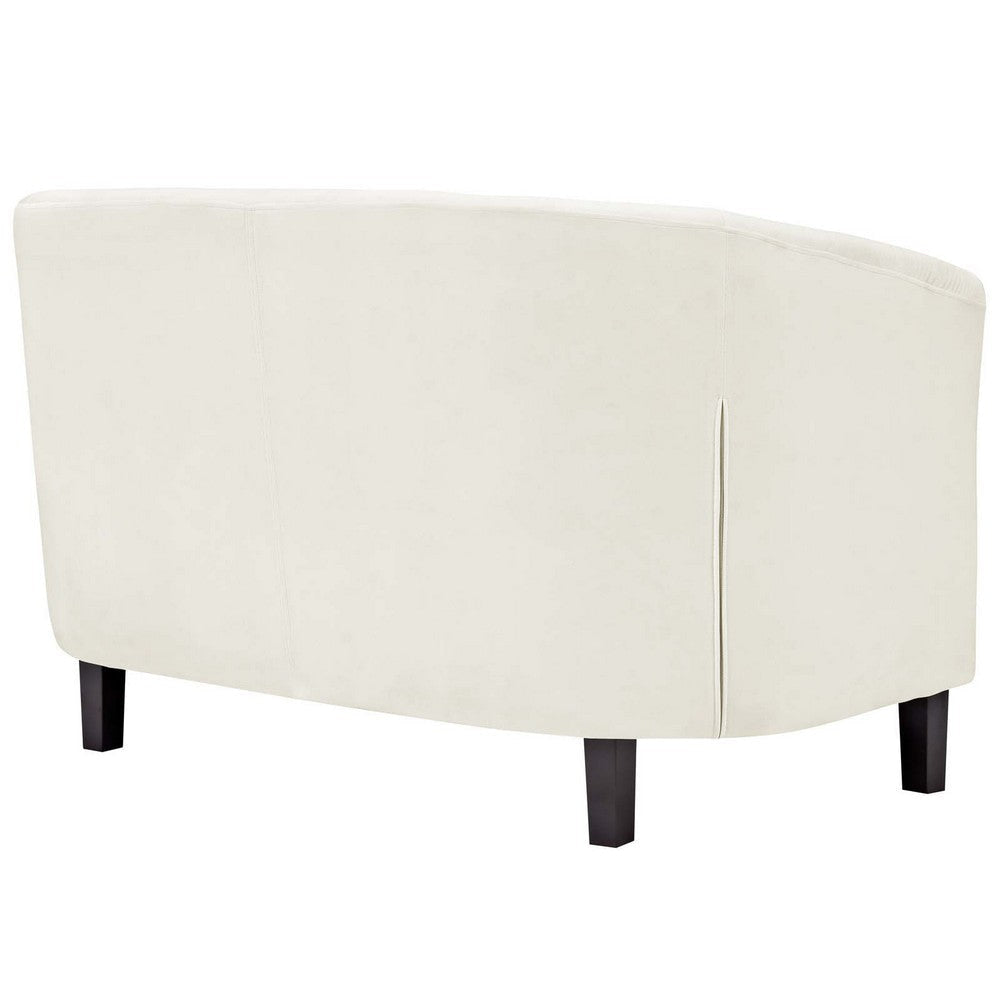 Prospect Velvet Loveseat Ivory - No Shipping Charges MDY-EEI-2615-IVO