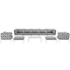 Modway Harmony 10 Piece Outdoor Patio Aluminum Sectional Sofa Set in White Gray MDY-EEI-2616-WHI-GRY-SET