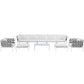 Modway Harmony 10 Piece Outdoor Patio Aluminum Sectional Sofa Set in White White MDY-EEI-2616-WHI-WHI-SET