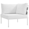 Modway Harmony 6-Piece Aluminum Outdoor Patio Furniture Sectional Sofa Set with Cushions in White White MDY-EEI-2627-WHI-WHI-SET