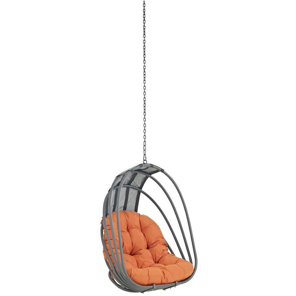 Whisk Outdoor Patio Swing Chair Without Stand, Orange - No Shipping Charges