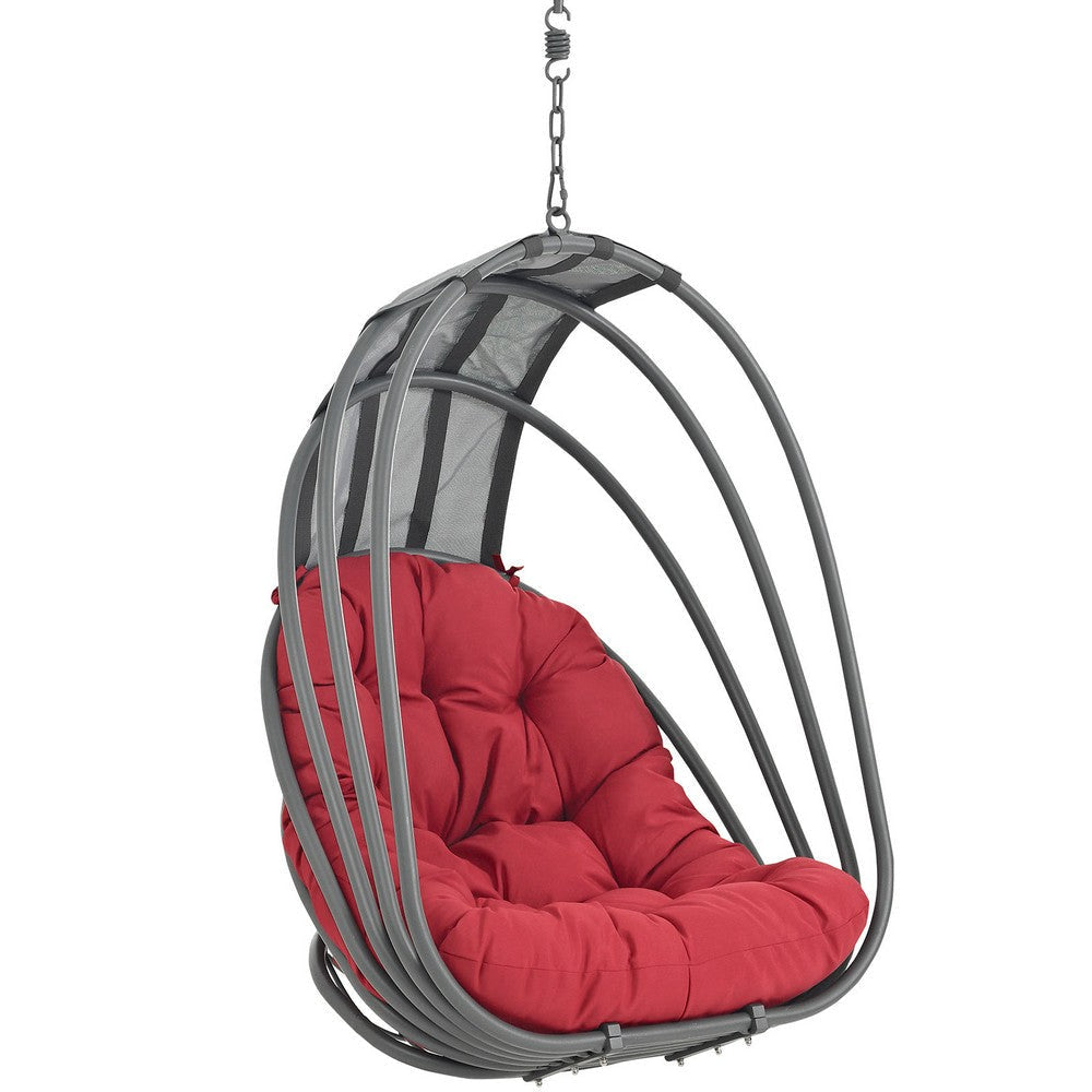 Whisk Outdoor Patio Swing Chair Without Stand Red - No Shipping Charges MDY-EEI-2656-RED-SET